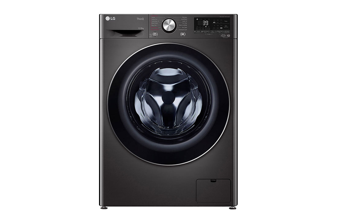 LG 12KG Wash / Dry 8KG AI DD Washer Dryer Combo - F4V9BCP2E, Front view, F4V9BCP2E