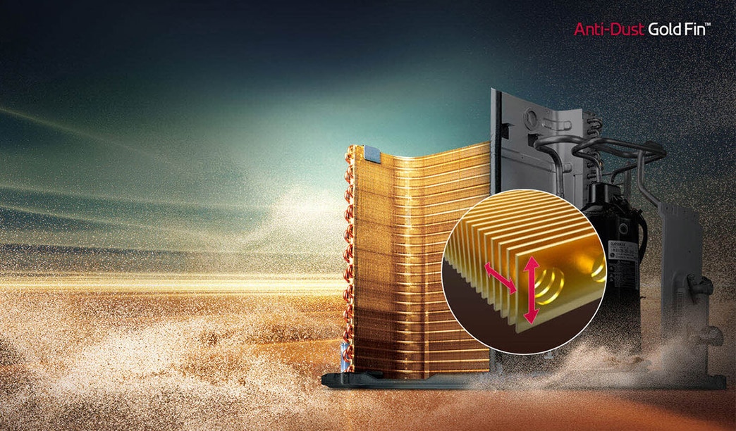 LG DUALCOOL Anti-Dust Gold Fin