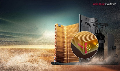 LG DUALCOOL Anti-Dust Gold Fin