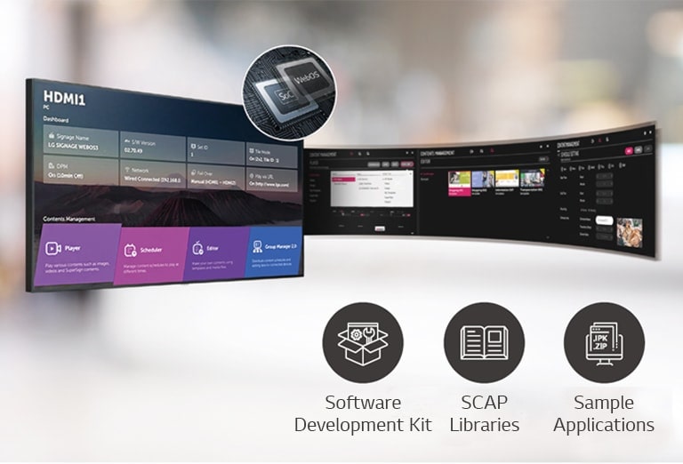 This image show that several tasks can be done at the same time with the intuitive GUI. 