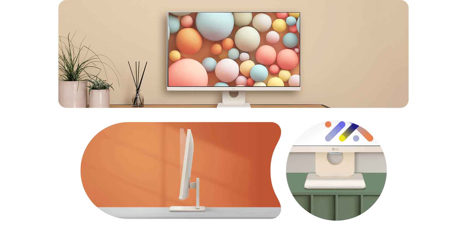 Stylish space-saving design.	