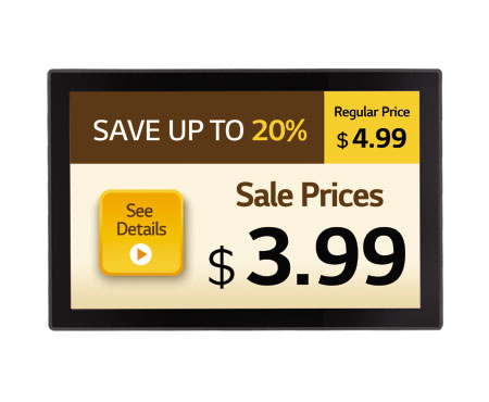 LG 10'' WebOS Touch Display for Retail Kiosks, 10SM3TB, thumbnail 1