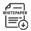 Black-outlined scroll shows varying line lengths with white paper text and download icon at bottom right corner.