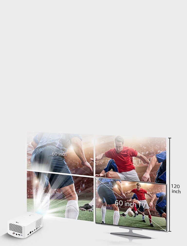 Viewing Experience up to 120 inch Size2