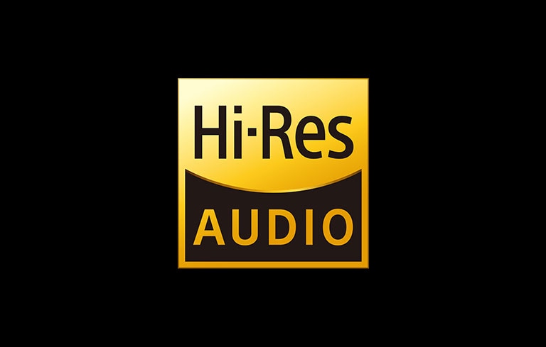 A logo image of Hi-Res AUDIO