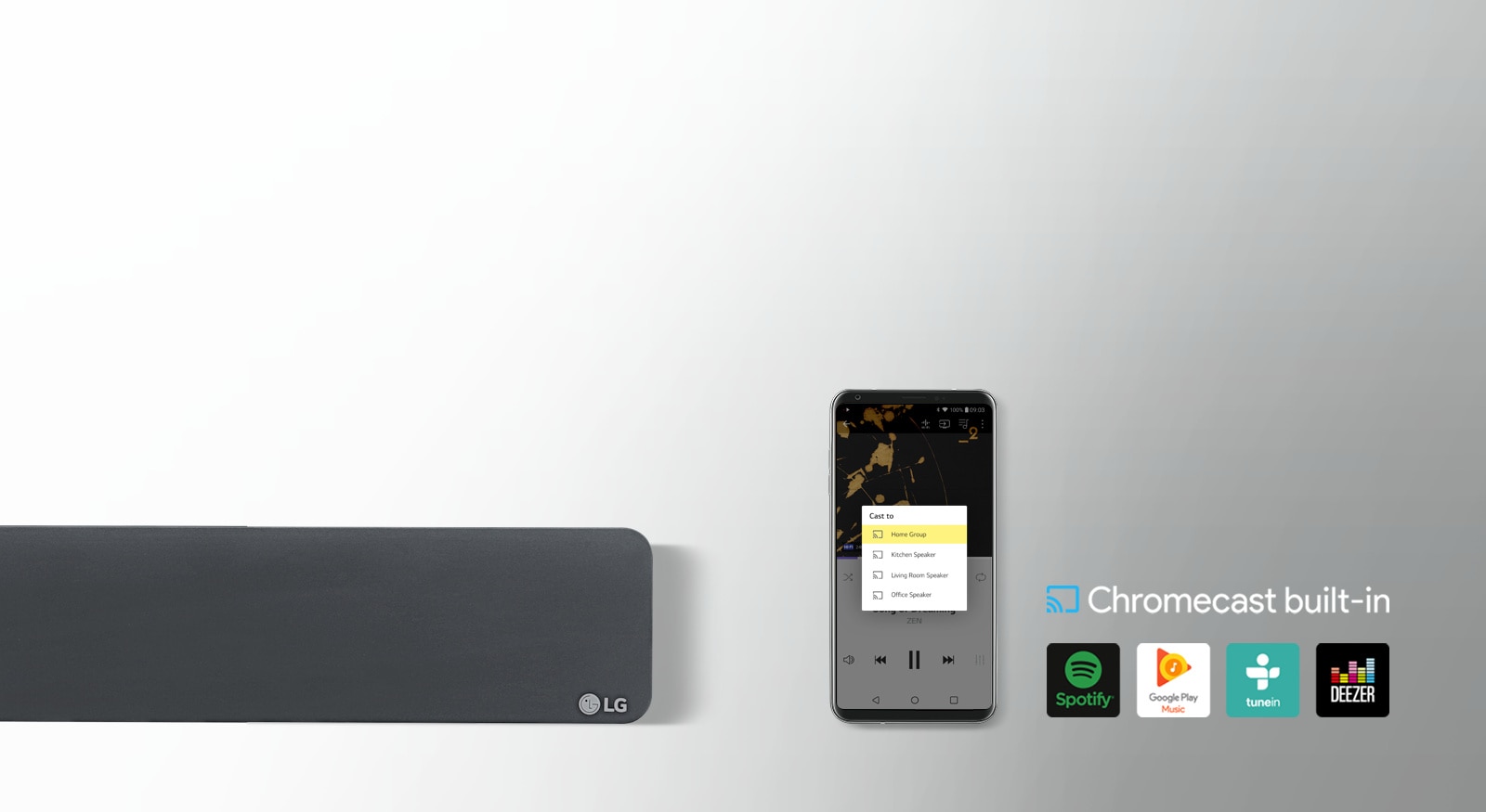 lg soundbar with chromecast