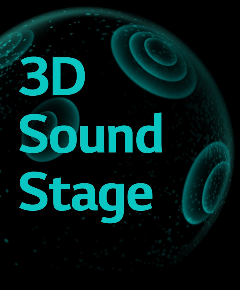 A transparent barrier surrounds a woman who is watching a movie on her phone wearing TONE Free, and the sentence 3D Sound stage is on top of it.