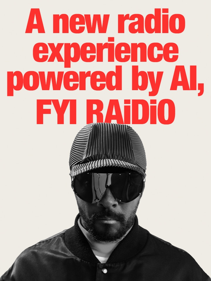 will.i.am in black & white image with title copy aside.	