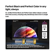 LG 65 inch LG OLED evo AI C6 4K Smart TV 2026, LG OLED evo AI C6 shows a split-screen planet-and-stars scene, comparing an anti-glare matte display with its Perfect Black & Perfect Color display for clearer picture quality in any light, supported , OLED65C66LA, thumbnail 4