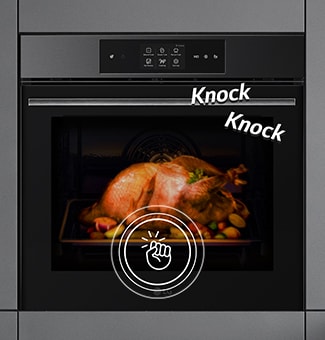 It's an animation that lights up when you tap on the oven door.