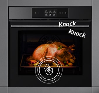 It's an animation that lights up when you tap on the oven door.