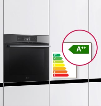 Image showing the A++ energy rating of the oven.