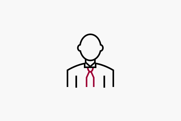 There is a tie-wearing man icon.