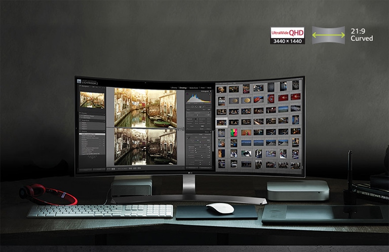 21:9 Curved UltraWide™ QHD on IPS Display2