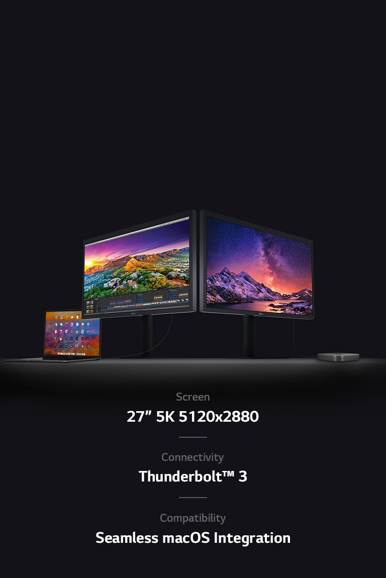  LG 27MD5KL-B 27 Inch UltraFine 5K (5120 x 2880) IPS Display  with macOS Compatibility, DCI-P3 99% Color Gamut and Thunderbolt 3 Port,  Black : Electronics