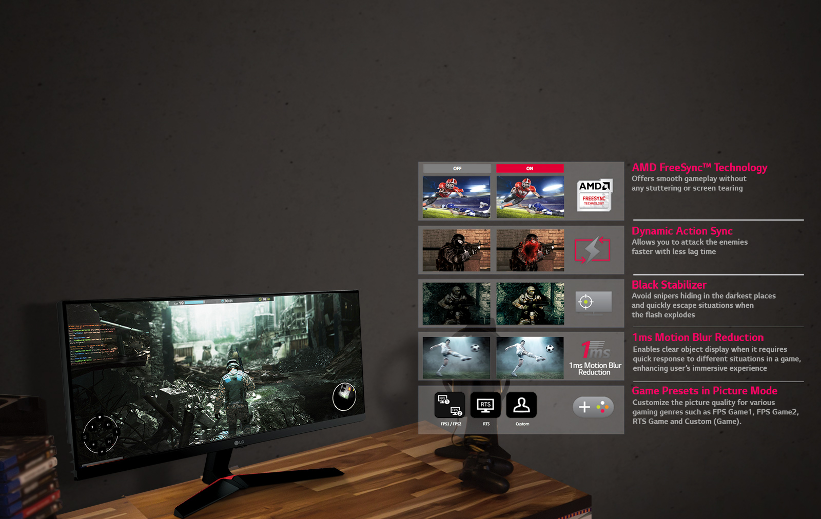 A Variety of Gaming Fetures to Win: Game Mode<br>1