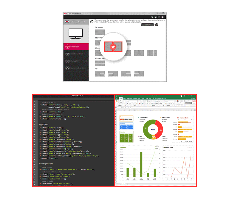 OnScreen Control offering Easier User Interface.