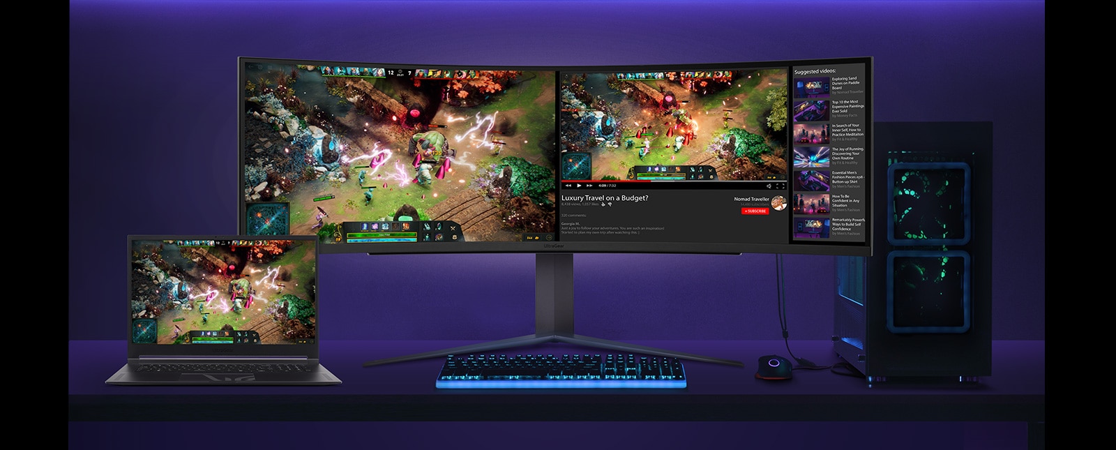 You can see many more image sources and windows on one large screen with 2 PBP & PIP.