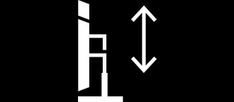 Height adjustable monitor.