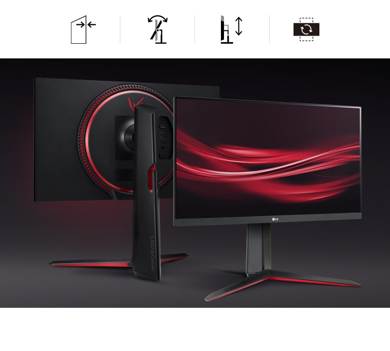 Monitor in Stylish, and Virtually Borderless Design with Tilt Adjustable Stand 