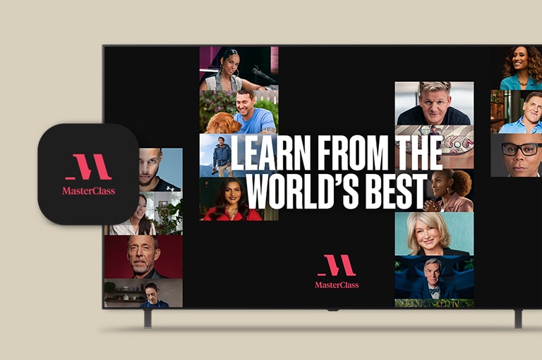 Masterclass logo displayed in front of LG TV