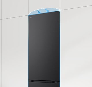 Flat door refrigerator integrated into kitchen cabinets, completing the sealess look.