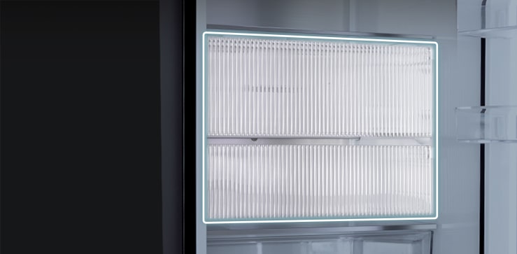 lg bottom freezer with fresh cover.