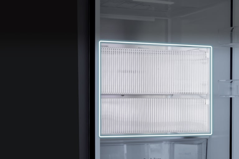 lg bottom freezer with fresh cover.