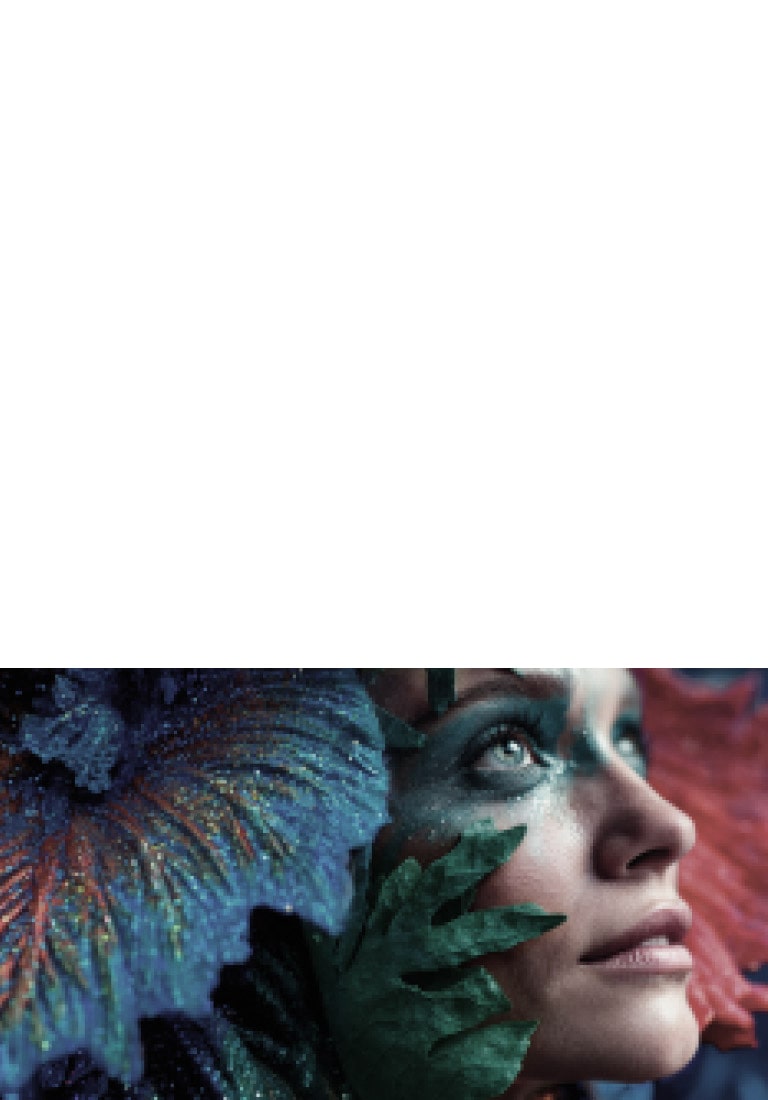 LG Micro RGB evo AI MRGB95 with AI Picture Pro shows a cinematic close-up of a woman’s face with rich textures and colors, as AI recognizes and upscales each frame up to 4K resolution. 