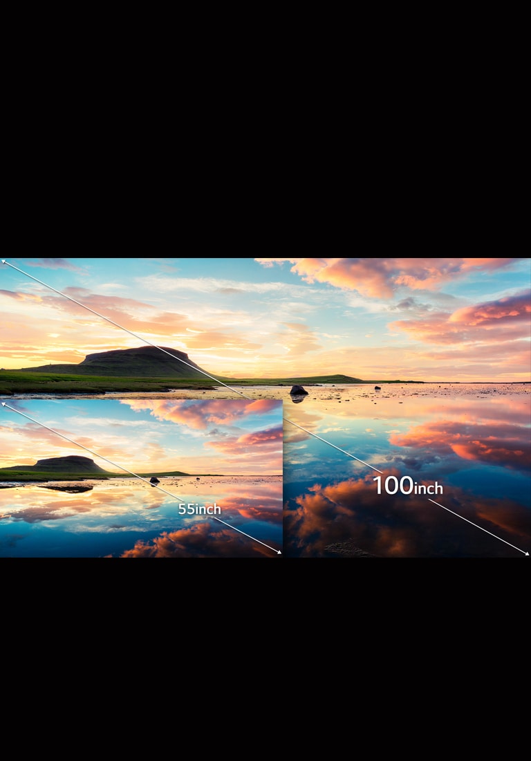 Viewing Experience up to 100-inch Size2
