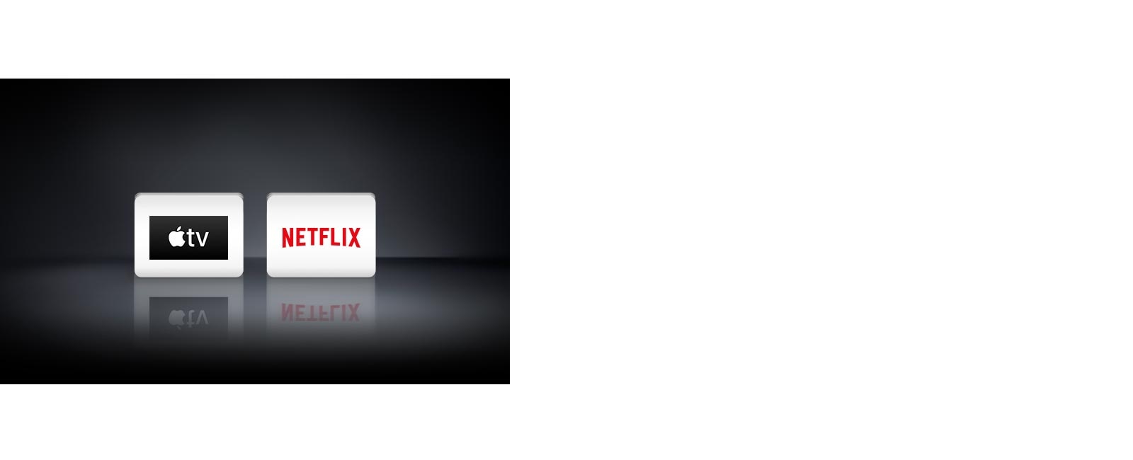 Deux logos : l'application Apple TV et Netflix
