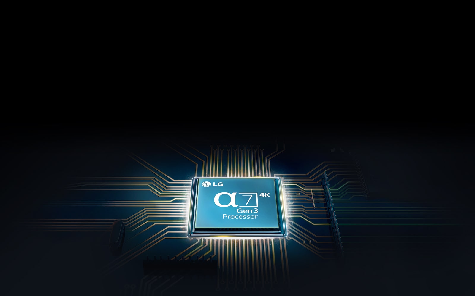 Alpha 7 chip mounted on a TV mainboard.