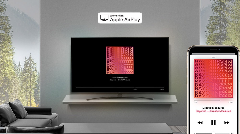 AirPlay Lets You Do It All.<br>Watch. Listen. Share.<br>1