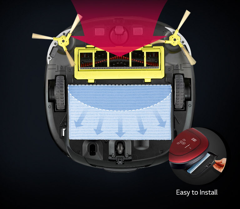 Front Placed Nozzle & Bigger Slide-in Mop