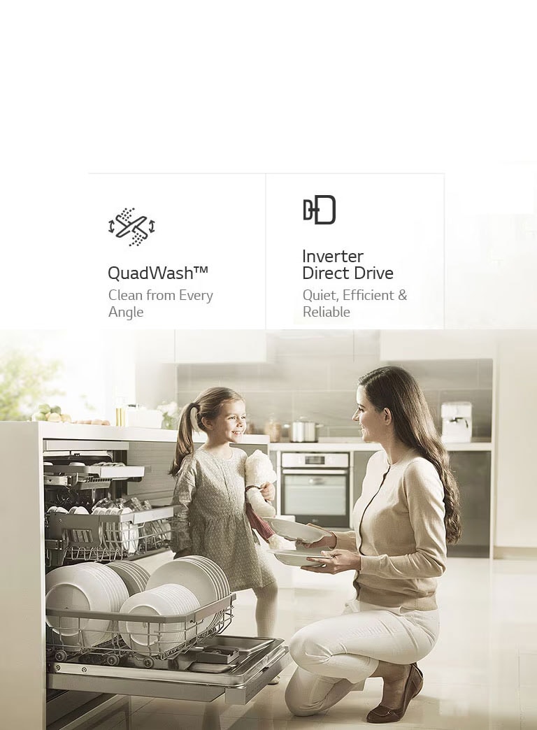 LG QuadWash Dishwasher Inverter Direct Drive LG UAE