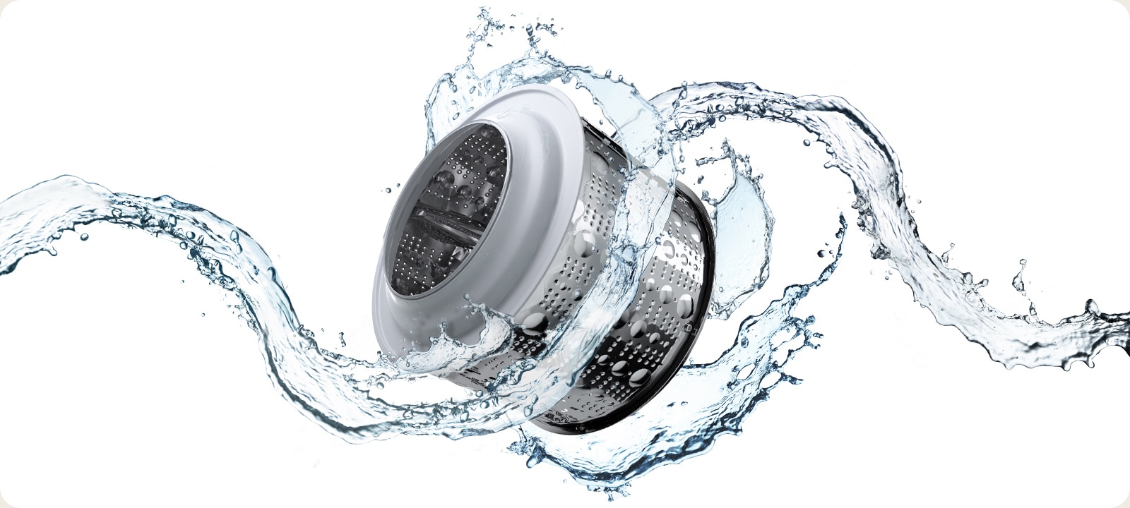 The washing machine motor is swirling with water