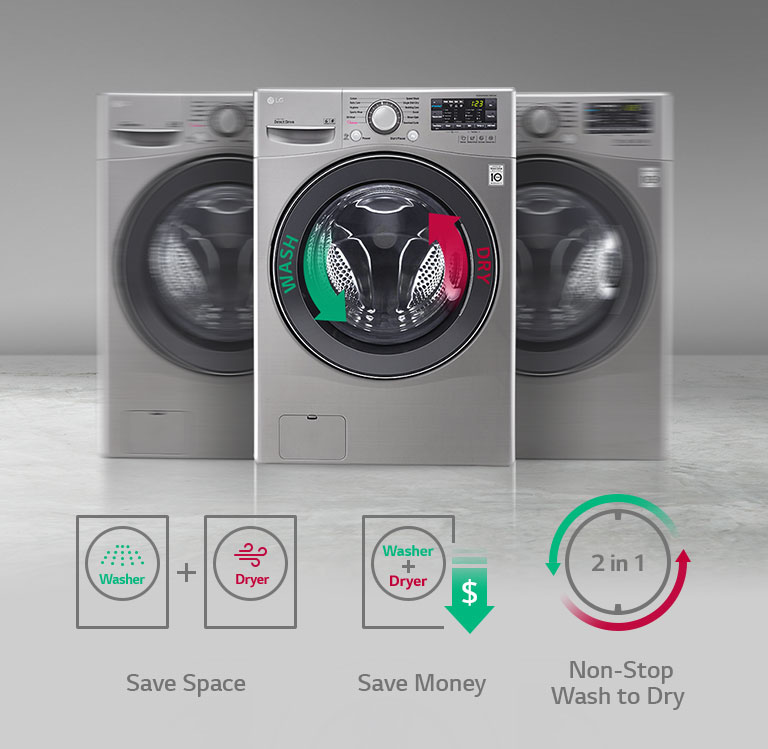 LG Washer & Dryer, 13 / 8 Kg, 6 Motion Direct Drive, TurboWash™, Smart