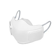 LG PuriCare™ Wearable Air Purifier in White, LG PuriCare™ Wearable Air Purifier, Right side top view of the mask body, AP300AWFA, AP300AWFA, thumbnail 2