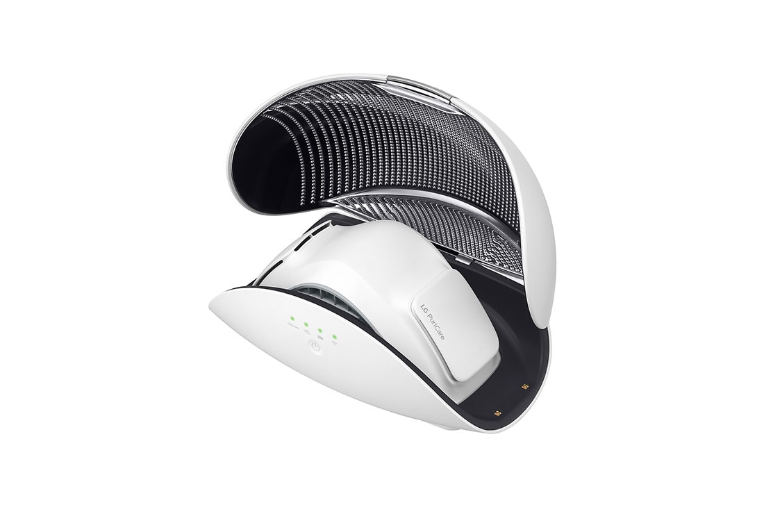 LG UV Nano Case for Wearable LG Air Purifiers, Right side open view of the case containing a wearable air purifier, PWKAUW01, thumbnail 8