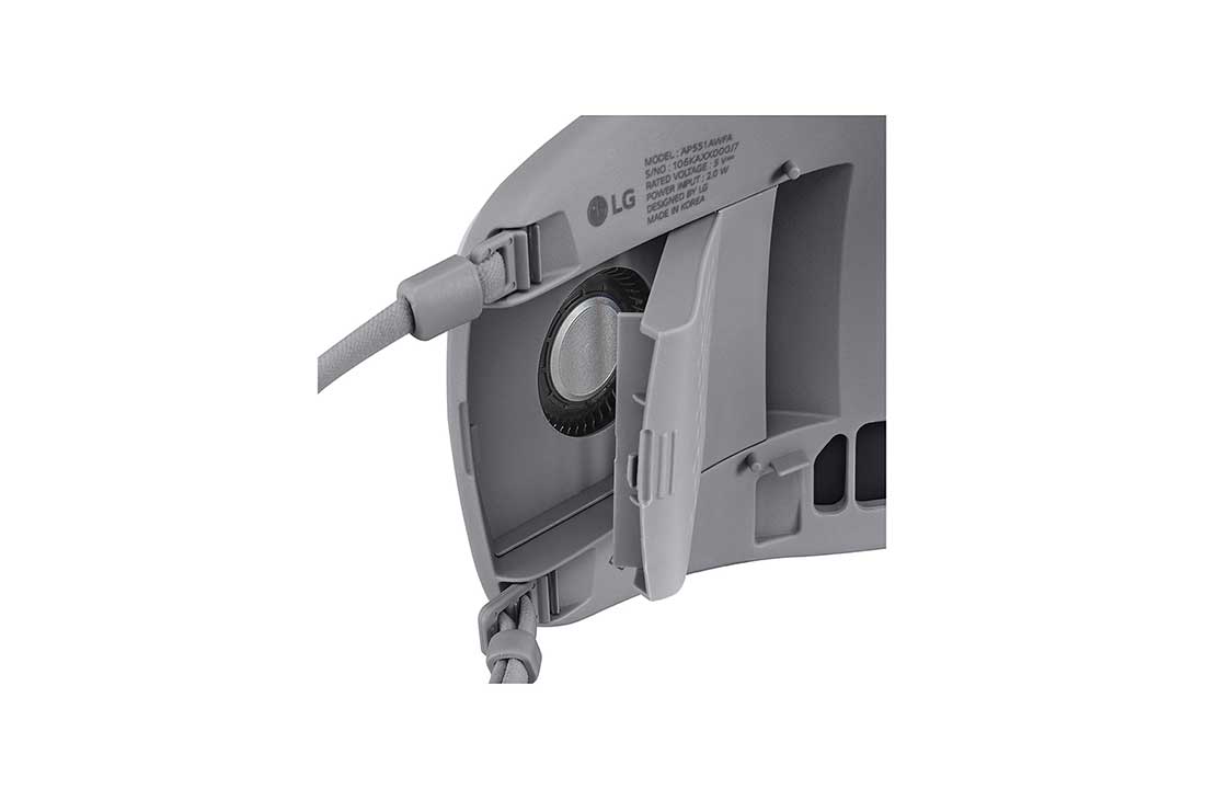LG PuriCare™ Wearable Air Purifier in Black (2nd Gen), close-up view of fan, AP551ABFA, thumbnail 8