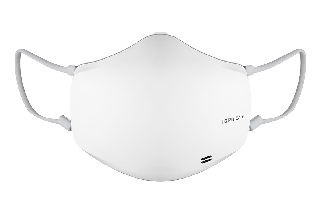 LG PuriCare™ Wearable Air Purifier in White, front view, AP551AWFA