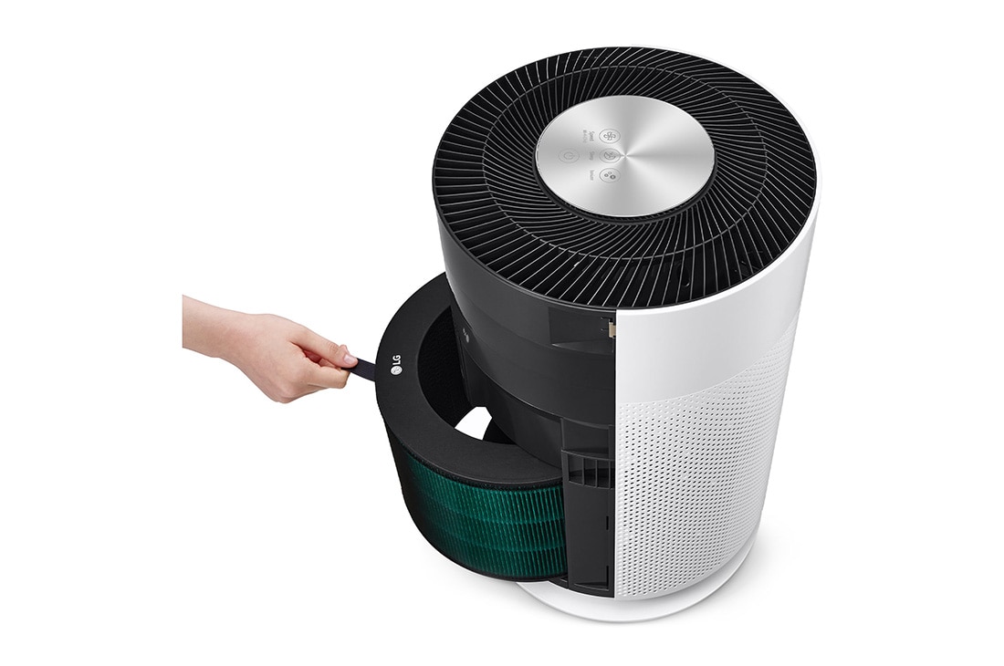 LG 2023 PuriCare™ 360˚ Air Purifier, 675ft² , HEPA, Filter Open Top View, AS60GHWG0, thumbnail 6