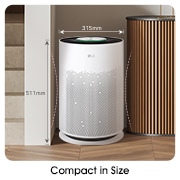 LG 2023 PuriCare™ 360˚ Air Purifier, 675ft² , HEPA, Compact in Size_The PuriCare air purifier is placed between the stairs and the drawer., AS60GHWG0, thumbnail 10