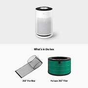LG 2023 PuriCare™ 360˚ Air Purifier, 675ft² , HEPA, What's in the box, AS60GHWG0, thumbnail 14