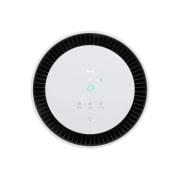 LG PuriCare™ AeroHit Air Purifier, White, 32 m² Coverage with 360° Filter, Close-up of the LG air purifier's top display with air quality indicator lights on, AS35GGW10, thumbnail 11