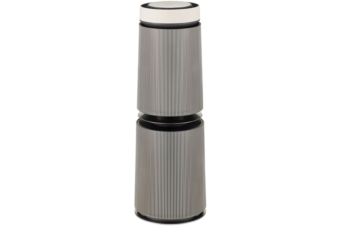 LG PuriCare™ 360 Air Purifier, Nature Beige, 360˚ Purification with Pet Care and Smart Sensor, Front On, AS10GDBY0