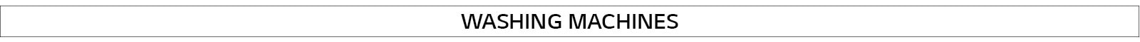 Washing Machines