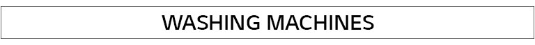 Washing Machines