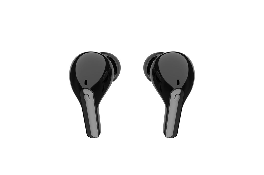 LG Tone Free FN7 True Wireless Black Earbuds, A front view of a closed cradle, HBS-FN7, thumbnail 5