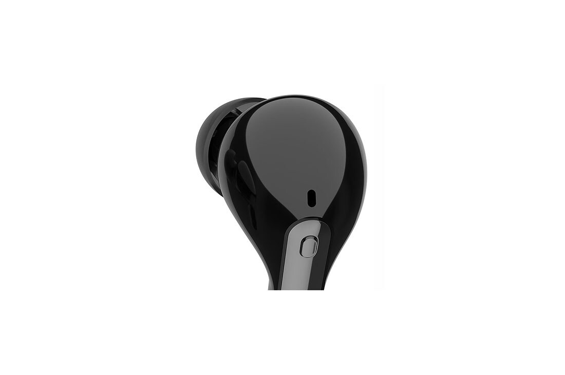 LG Tone Free FN7 True Wireless Black Earbuds, A 45 degrees front angle of a closed cradle, HBS-FN7, thumbnail 6